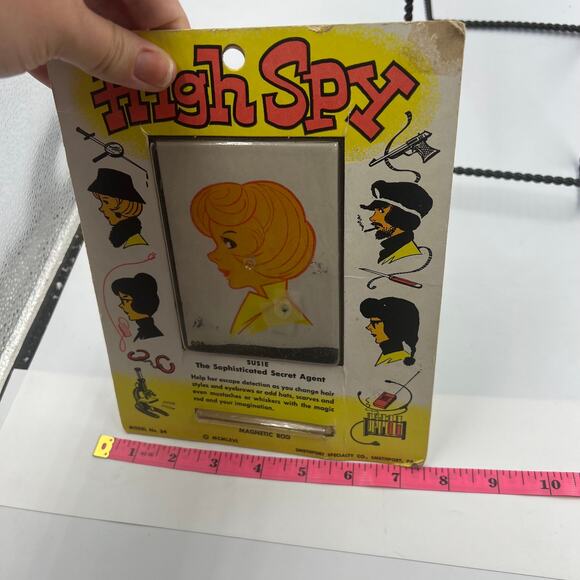 Vintage HIGH SPY Wooly Willy 1966 Magnetic Wand Hair Toy NO WAND Rare Susie - Picture 3 of 9